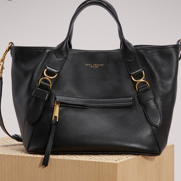 Marc Jacobs  “Anchor Bag” Black Leather Tote Crossbody Bag - Picture 9 of 10